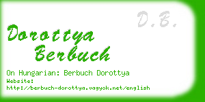dorottya berbuch business card